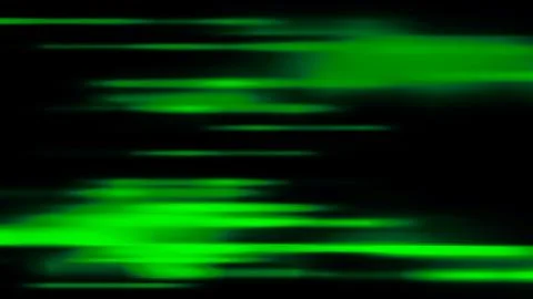 Glowing blurred light stripes in motion over on background. Colorful rays. Le Stock Illustration