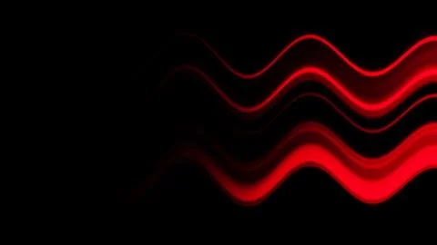 Glowing blurred light stripes in motion over on background. Colorful rays. Le Stock Illustration
