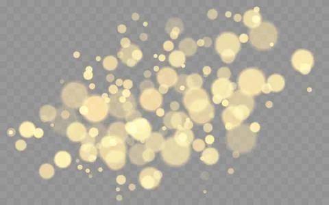Glowing bokeh light, background of shining dust, spotlight, starlight, spark Stock Illustration