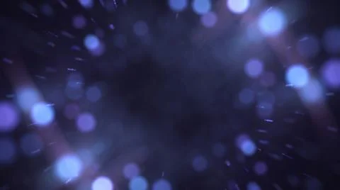 Glowing bokeh light orbs floating in defocused particle lights Stock Illustration