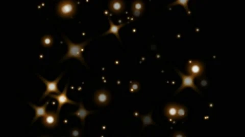 Glowing bokeh lights and shining stars motion graphics with night background Stock Footage 137769898