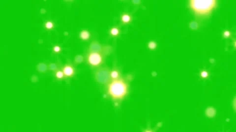 Glowing bokeh lights and sparkling particles on green screen background Stock Footage 340995923