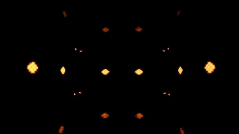 Glowing bokeh lights on black background. Sparkling abstract night scene Stock Footage 334294164