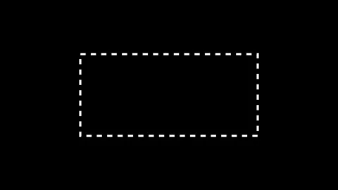 Glowing border frame line animation isolated on black background Stock Footage 321240210