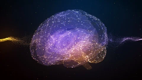 Glowing Brain Stock Footage 124376729