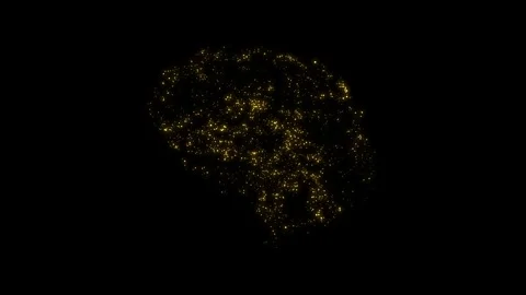 Glowing Brain: Sparking Ideas and Cognitive Processes Stock Footage 318175406