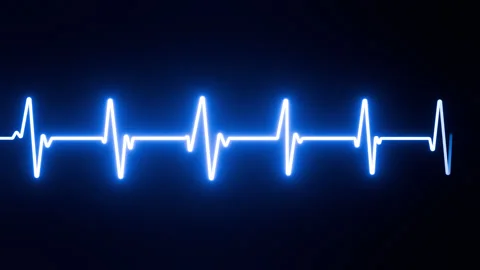Glowing bright heart beat pulse. Stock Footage 298561963
