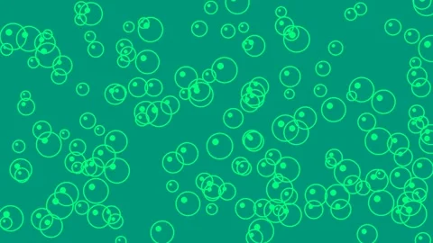 Glowing bubble animation on vibrant green background for abstract design Stock Footage 336882056