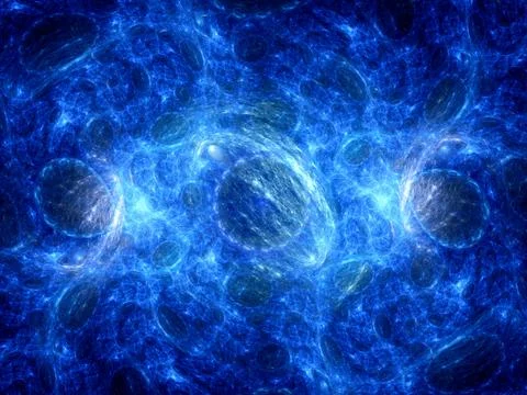 Glowing bubbles in space Stockillustratie