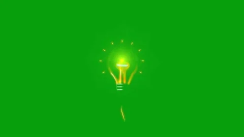 Glowing bulb motion graphics with green screen background Stock Footage 145011093