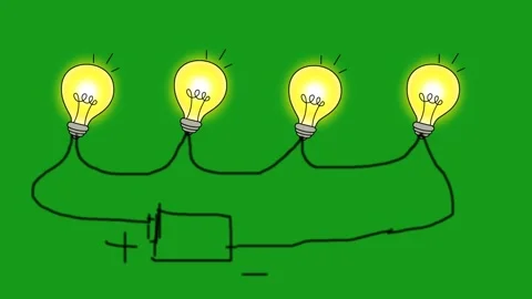 Glowing bulbs motion graphics with green screen background Stock Footage 207736870