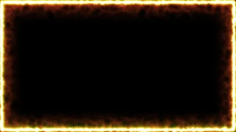 Glowing, Burning Frame for Text Digital Rendering Loop, Black screen Stock Footage 300835984