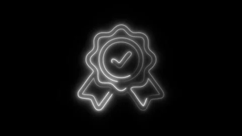 Glowing Business Development Award Icon in HD Video Neon Animation Stock Footage 304555909