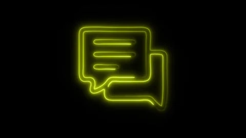 Glowing Business Development Conversation Icon in HD Video Neon Animation 库存影片 304555903