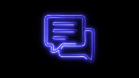 Glowing Business Development Conversation Icon in HD Video Neon Animation 库存影片 304555904
