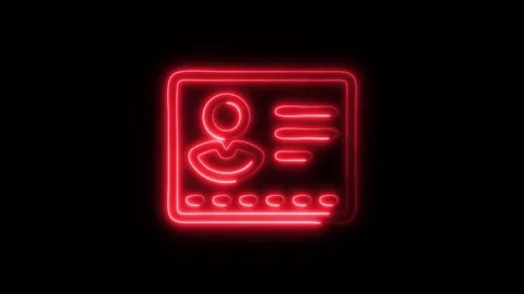Glowing Business Development Name Tag Icon in HD Video Neon Animation Stock Footage 304555878