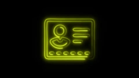 Glowing Business Development Name Tag Icon in HD Video Neon Animation Stock Footage 304555879