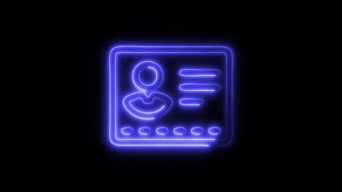 Glowing Business Development Name Tag Icon in HD Video Neon Animation 스톡 동영상 304555882