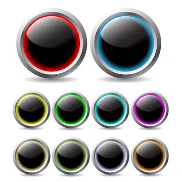 Glowing buttons Stock Illustration