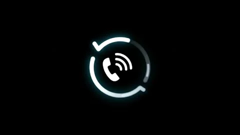 Glowing Call Icon Animation on Mobile Phone Screen – AI Generated Stock Footage 312824383
