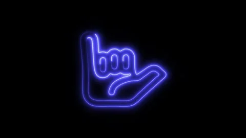 Glowing Call Me Icon and Symbol in HD Video Neon Stock Footage 304557941