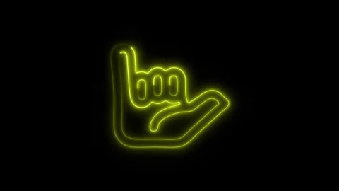 Glowing Call Me Icon and Symbol in HD Video Neon Stock Footage 304557944