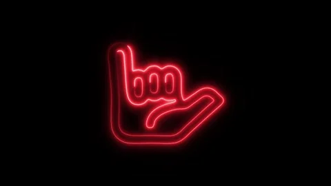 Glowing Call Me Icon and Symbol in HD Video Neon Stock Footage 304557947