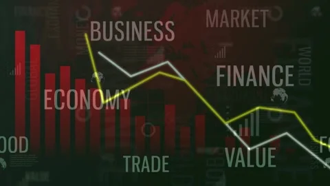Glowing Candlestick Chart Showing High Volatility in Digital Market 動画素材 336900520