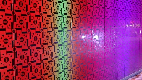 Glowing casino wall Stock Footage 328881295