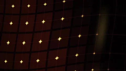 Glowing ceiling lights in darkness. Stock Footage 340018162