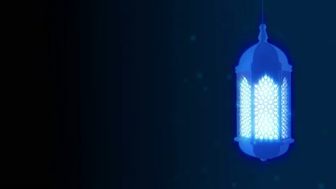 Glowing celebration lantern hanging from ceiling on dark background. Stock Footage 105285878