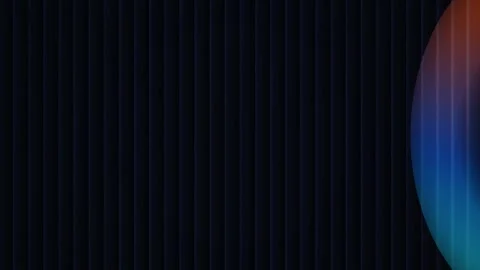A glowing celestial crescent pulses behind vertical lines in a seamless loop Stock Footage 343114602