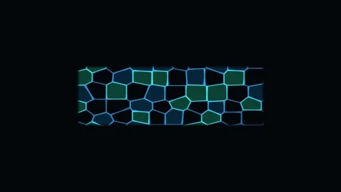 Glowing Cellular Polygon Grid Seamless Loop Stock Footage 342778494
