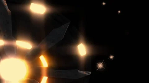 Glowing CGI UFO Ship Flies Through Space Stock-Footage 65206397