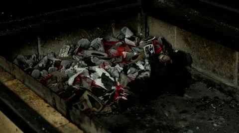Glowing charcoal, they are ready for the barbecue Stock Footage 59185843