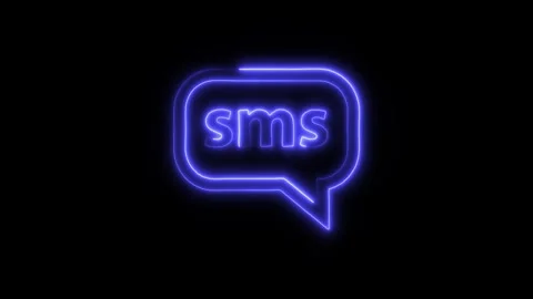 Glowing Chat Icon in HD Video Neon Animation Vidéo 304556319