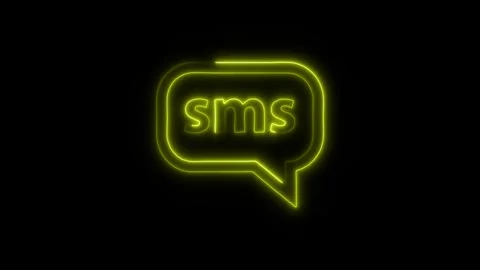 Glowing Chat Icon in HD Video Neon Animation Stock-Footage 304556321