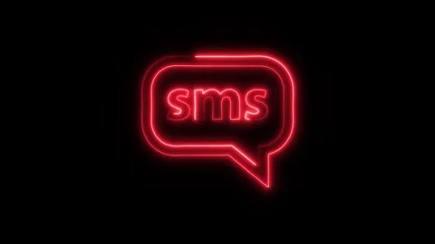 Glowing Chat Icon in HD Video Neon Animation 스톡 동영상 304556322