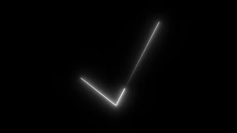Glowing Checklist Icon in HD Video Neon Animation Stock Footage 304555736