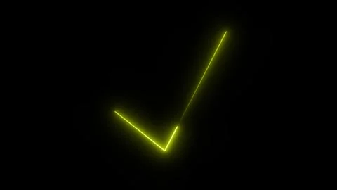 Glowing Checklist Icon in HD Video Neon Animation Stock Footage 304555744