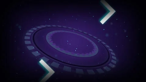 Glowing chevron rotating rings seamless loop motion background Stock Footage 344972092