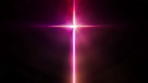 Glowing Christian Cross Loop Stock-Footage 137489651