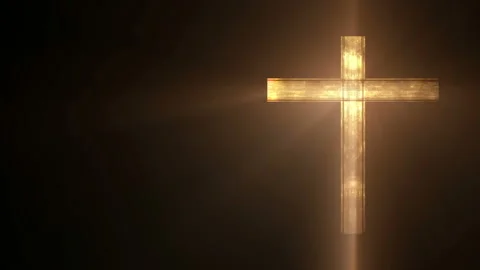 Glowing Christian Cross Loop Vidéo 137490431