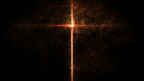 Glowing Christian Cross Loop Stock-Footage 137524612