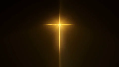 Glowing Christian Cross Loop Stock-Footage 137525257