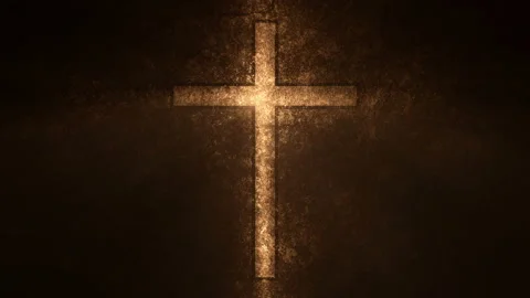 Glowing Christian Cross Loop Vídeo Stock 137526216