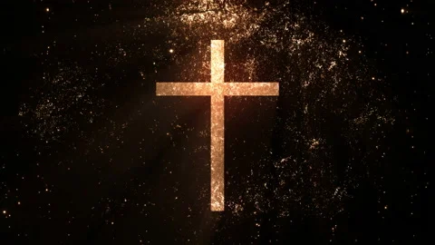 Glowing Christian Cross Loop 動画素材 137629016