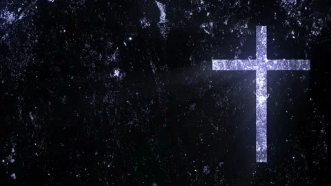Glowing Christian Cross Loop Stock Footage 137629956