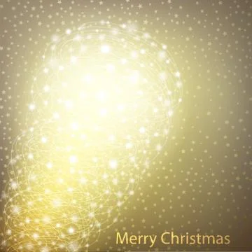 Glowing Christmas Background Illustrazione stock