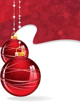 Glowing  christmas balls Stock Illustration